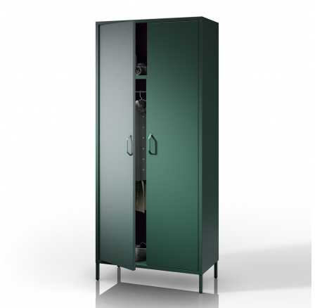 Fém ruhásszekrény palackzöld FLAVIO