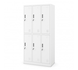 Fehér ruhásszekrény 6 rekesszel IGOR 900 x 1850 x 450 mm