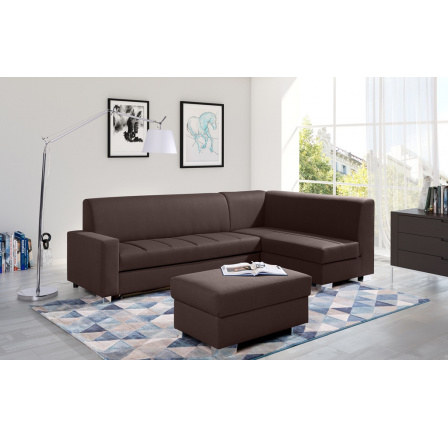 Rohová sedací souprava MIX s taburetem, Malmo 28, Pravá