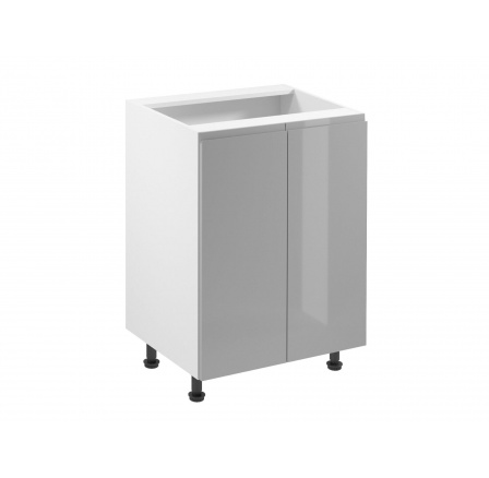 Konyhai alsó szekrény - ASPEN D60, fényes fehér/szürke