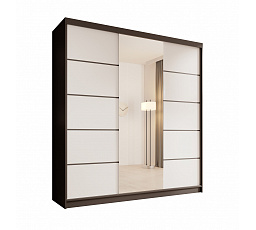 SONIC 200 ruhásszekrény, Fekete/Fehér