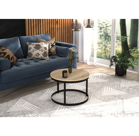 RINEN dohányzóasztal Fekete+Sonoma