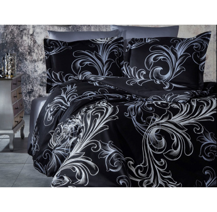 Saténový povlak na polštář Atlantis black 45x60 Saténový povlak na polštář Atlantis black 45x60