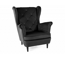 LADY Velvet fotel, fekete Bluvel 19/wenge