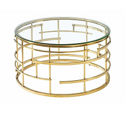 LIVIA konferencia asztal, átlátszó/arany