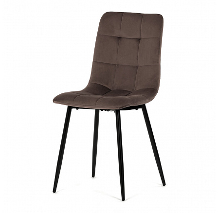 Jídelní židle, hnědá, sametová látka, CT-281 BR4