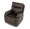 Polohovací křeslo, elektrické zabudované ovládání, hnědá, látka vintage, TV-4094 BR3