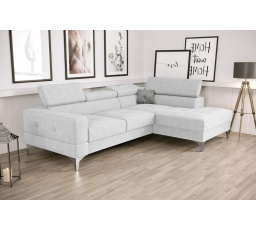 NAROŻNIK TOSCANIA MINI Z FUNKCJĄ SPANIA 170x250 CM - Odcienie szarości , prawa