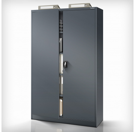Irodai fém iratszekrény antracit JAN II, 1150 x 1850 x 400 mm
