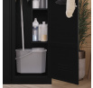 Fém takarítószekrény AGNES, 500 x 1850 500 mm, fekete