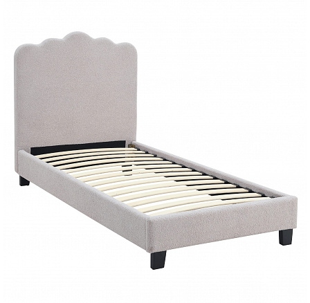 Łóżko 90x200 CRATER Szare Boucle