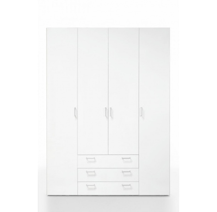 Šatní skříň SID 4d3s (70410), Bílá