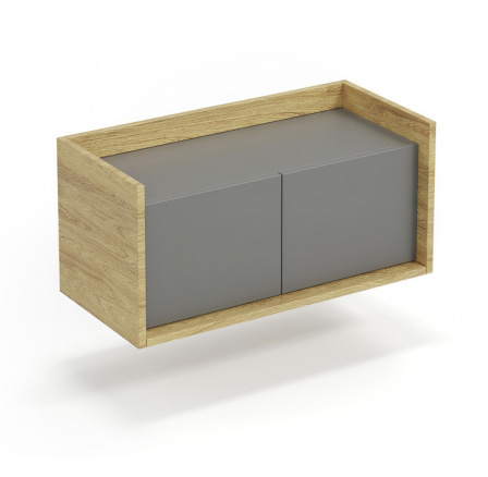 MOBIUS LOWBOARD 2D komód, természetes/szürke MOBIUS LOWBOARD 2D komód, természetes/szürke