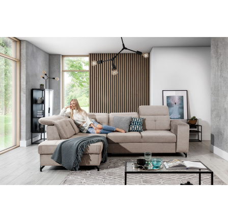 Rohová sedací souprava Belavio L Austin 2 Beige  Strana levá