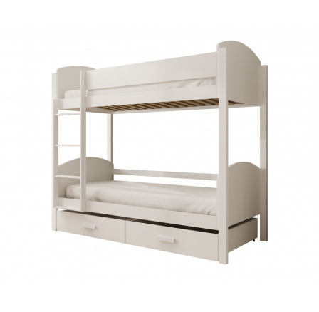 Gyerek Emeletes Ágy Jori 200x90 matraccal Artisan+Fehér