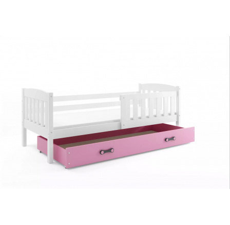 KUBUŚ PARTEROWE RAMA BIAŁY SZUFLADA RÓŻOWY 80 X 160 KPL