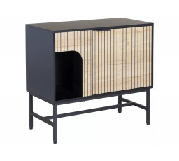 MAGO K3 komód, Tölgy/Fekete MAT