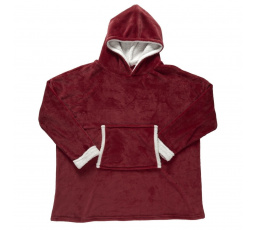 Bélelt kapucnis pulóver zsebbel/snuddie bordó