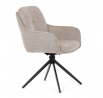 Jídelní židle, béžová, látka, DCH-P3174 LAN2