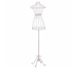 Ruhatartó állvány - fém próbababa, fehér színű
