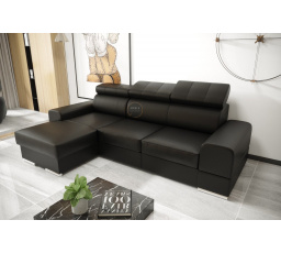 NAROŻNIK ROYAL MINI 260×160 - lewa , Czarna eko skóra
