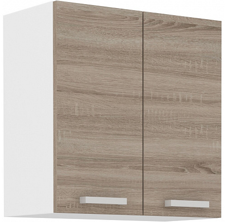 Horní skříňka DAVIS - 60 G-60 2F, Bílá/Dub Sonoma Trufla