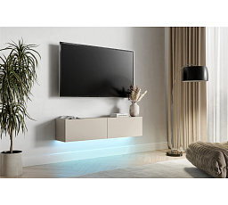 GOVI 140 TV-szekrény LED világítással, kasmír