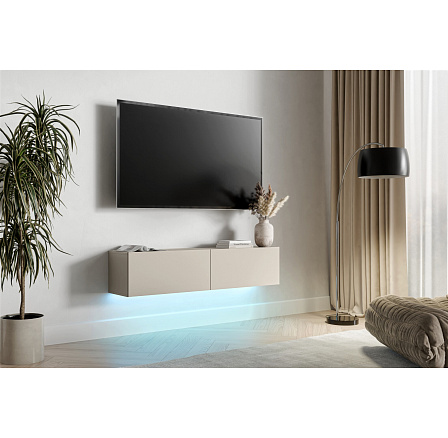 GOVI 140 TV-szekrény LED világítással, kasmír GOVI 140 TV-szekrény LED világítással, kasmír