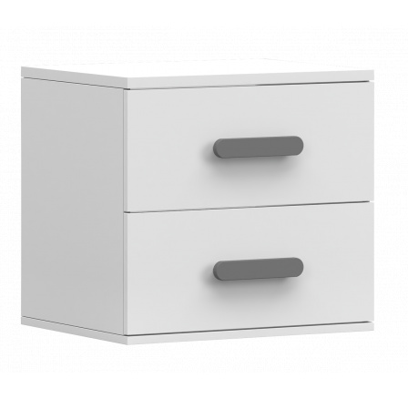 SMYK I - 22 éjjeliszekrény - Fehér Matt/Szürke
