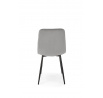 Étkezőszék K525 VELVET, Szürke/Fekete