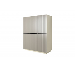 Šatní skříň Nicole, kašmír / černé úchyty