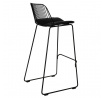 Dill High bárszék fekete, fekete párnával