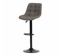 Barová židle, šedá, látka,AUB-V3066 GREY3