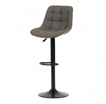 Barová židle, šedá, látka,AUB-V3066 GREY3