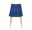 Velvet szék kék / arany lábak J262-1
