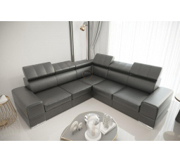 NAROŻNIK ROYAL MAX 286x286 SKÓRA NATURALNA - lewa , Skóra szara