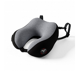 Utazó nyakpárna repülőre, memóriahabból, szürke-fekete: Diablo TRAVEL PILLOW
