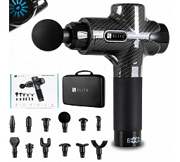 Pistolet Do Masażu ME-MG06 Z 12 Wymiennymi Końcówkami Czarny