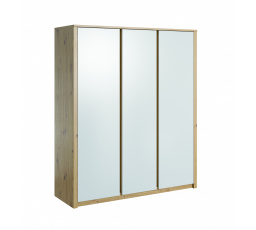 MALTA S3D szekrény, Artisan Tölgy + Fehér