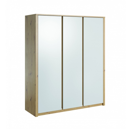 MALTA S3D szekrény, Artisan Tölgy + Fehér