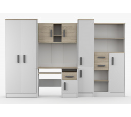 MACIUS gyerekszoba, Fehér Matt/Sonoma Tölgy/Szürke