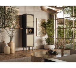 JUTA 2D polc, matt fekete