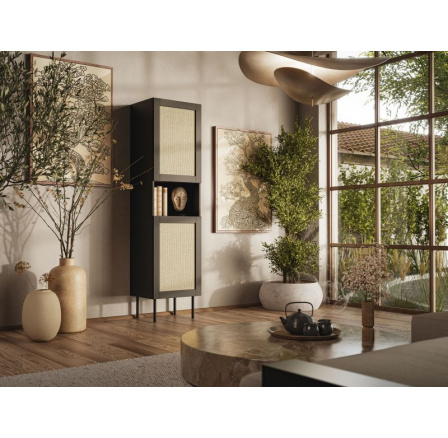 JUTA 2D polc, matt fekete