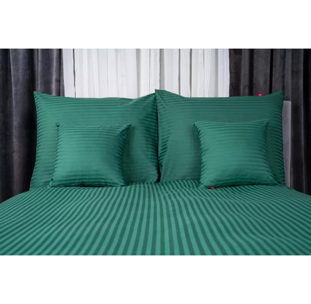 Pościel bawełniana 100% ciemnozielona (komplet) - 160 x 200