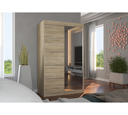 TOLÓSZEKRÉNY TÜKÖRREL NICEA 120 Sonoma+Sonoma