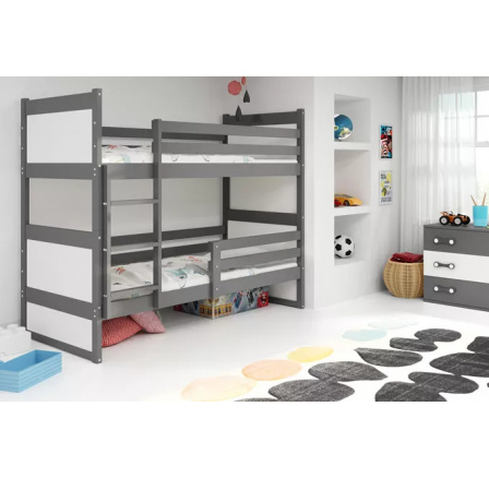 RICO PIĘTROWE RAMA GRAFIT WYPEŁNIENIA BIAŁY BEZ SZUFLADY 90 X 200 KPL