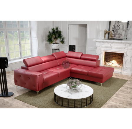 NAROŻNIK ORION II Z FUNKCJĄ SPANIA 225x255 CM SKÓRA NATURALNA - Wybierz własny kolor - Zapisz swój wybór - Galeria tkanin poniżej , Strona prawa