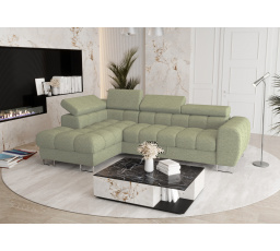 ZESTAW NAROŻNIK ROZKŁADANY ASPEN MINI 260x170 CM + PUFA 70X70 (ODCIENIE MIĘTY) WID31- SZYBKA WYSYŁKA