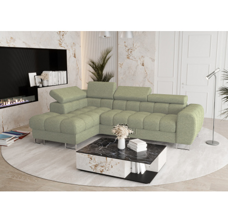 ZESTAW NAROŻNIK ROZKŁADANY ASPEN MINI 260x170 CM + PUFA 70X70 (ODCIENIE MIĘTY) WID31- SZYBKA WYSYŁKA