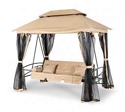 Huśtawka Ogrodowa CARMEN Beżowa/Czarna